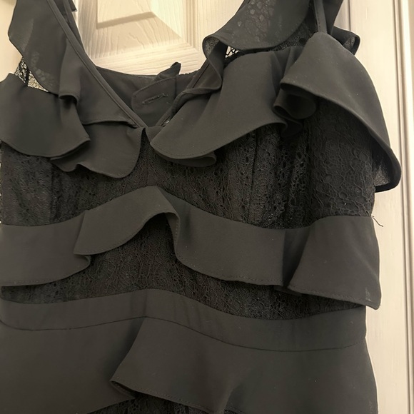 Cocktail Black Ruffle Dress - Picture 2 of 4